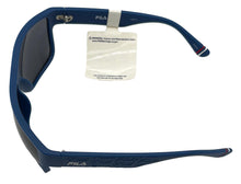Load image into Gallery viewer, Fila Mens Matt Blue Rectangle Plastic Sunglass, Smoke Lens SF9338. 0C03