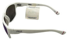 Load image into Gallery viewer, Fila Mens Rectangle White Plastic Sunglass , Blue Mirror Lens SF9337 6VCB