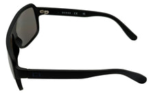 Load image into Gallery viewer, Guess Mens Matte Black Rectangle Sunglasses, Silver Mirror Lens. GF0204. 2X