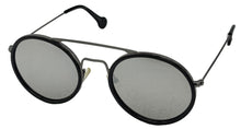 Load image into Gallery viewer, Converse Mens Round Black Metal Sunglass, Silver Mirror Lens H079