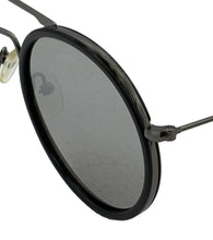 Load image into Gallery viewer, Converse Mens Round Black Metal Sunglass, Silver Mirror Lens H079