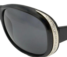 Load image into Gallery viewer, Esprit Womens Sunglass Black / Crystal Stone Front, Oval Plastic 19372 538
