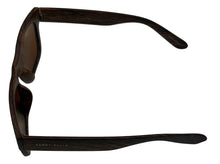 Load image into Gallery viewer, Perry Ellis Mens Sunglass Wood Strip Plastic Square, Solid Brown Lens PE71 2