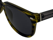 Load image into Gallery viewer, Perry Ellis Mens Sunglass Black Plastic Square, Solid Smoke Lens PE77 2