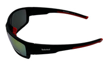 Load image into Gallery viewer, Timberland Mens Rectangle Wrap Black Plastic Sunglass, Gold Fash Lens TB7171 2U
