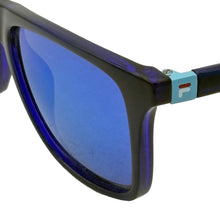 Load image into Gallery viewer, Fila Big Kids Deep Blue Soft Square Plastic Sunglass, Blue Mirror SF1155 48mm
