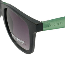 Load image into Gallery viewer, Skechers Mens Sunglass Black / Green Square, Smoke Lens Plastic, SE8028. 1B