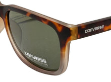 Load image into Gallery viewer, Converse Matte Tortoise Smoke Mens Sunglass Rectangle Plastic, Green Lens H062