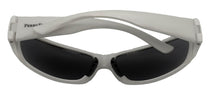 Load image into Gallery viewer, Perry Ellis Mens Sunglass White Plastic Wrap, Light Smoke Flash Lens PE12 5