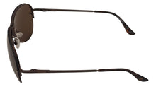 Load image into Gallery viewer, Timberland Men Shiny Brown Rimless Sunglass Metal Aviator Brown Lens TB7174 49E