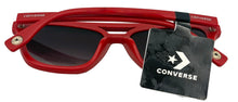 Load image into Gallery viewer, Converse Mens Matte Red Plastic Rectangle Top Brow Aviator Sunglass, Gradient Lens H108