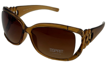 Load image into Gallery viewer, Esprit Sunglass Light Brown Plastic Rectangle Rimless, Brown Gradient 19284 535