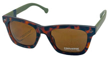 Load image into Gallery viewer, Converse Tortoise Green Mens Sunglass Soft Square Plastic Brown Lens H071
