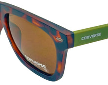 Load image into Gallery viewer, Converse Tortoise Green Mens Sunglass Soft Square Plastic Brown Lens H071