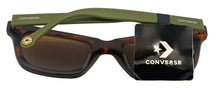 Load image into Gallery viewer, Converse Tortoise Green Mens Sunglass Soft Square Plastic Brown Lens H071
