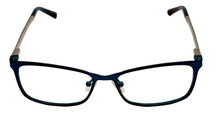 Load image into Gallery viewer, Jones New York Unisex Teal Metal Soft Rectangle Eyewear Frame, J494 52 mm