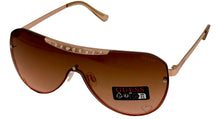 Load image into Gallery viewer, Guess Mens Rose Gold Shield Sunglasses, Pink Gradient Lens. GO00039. 28F