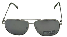 Load image into Gallery viewer, Kenneth Cole Rectangle Aviator Mens Silver Metal Sunglass, Silver Flash KC1371. 9C