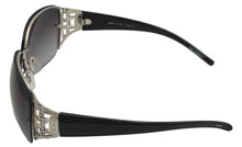 Load image into Gallery viewer, Esprit Womens Sunglass Silver Black Rectangle, Smoke Gradient Lens ET19287 505