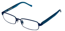 Load image into Gallery viewer, Lucky Brand Mens Ophthalmic Eyeglass Rectangle Blue Metal Zipper 47mm
