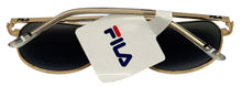 Load image into Gallery viewer, Fila Gunmetal Mens Gold Metal Aviator Sunglass, Blue Flash Lens SF1274. 0300