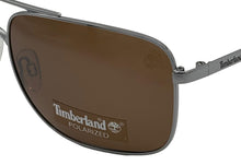 Load image into Gallery viewer, Timberland Sunglass Mens Silver Metal Rectangle Aviator, Polarize Lens TB7202 8H