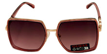 Load image into Gallery viewer, Guess Sunglass Womens Gold Oversized Square Metal, Gradient Lens GO00041 72T