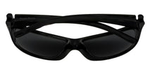 Load image into Gallery viewer, Perry Ellis Mens Sunglass Black Rectangle Plastic Wrap, Smoke Lens PE02 1