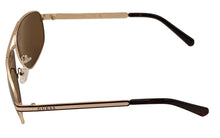 Load image into Gallery viewer, Guess Sunglass Mens Gold Metal Aviator, Smoke Brown Lens GF0244. 32E