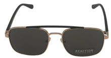 Load image into Gallery viewer, Kenneth Cole Reaction Gold Mens Sunglass Metal Aviator, Green Lens KC1355 32N