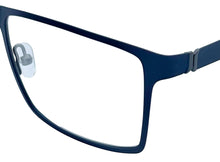 Load image into Gallery viewer, Jones New York Mens Rectangle Mens Blue Stainless Steel Metal Eyewear Frame, J354 58mm