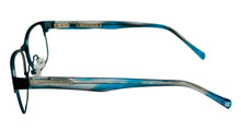 Load image into Gallery viewer, Lucky Brand Womens Eyeglass Black Blue Soft Rectangle Metal D707. 49mm