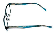 Load image into Gallery viewer, Lucky Brand Womens Eyeglass Black Blue Soft Rectangle Metal D707. 49mm