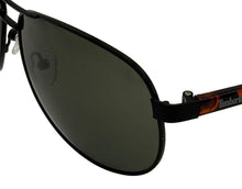 Load image into Gallery viewer, Timberland Men Black Sunglass Metal Aviator, Green Lens TU00013. 1N
