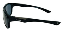 Load image into Gallery viewer, Timberland Mens Rectang Shiny Black Plastic Sunglass,Smoke Lens TB7155 1A