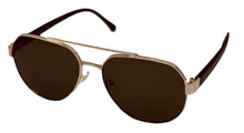 Load image into Gallery viewer, Guess Sunglass Mens Light Gold Metal Aviator, Green Lens Lens GO00011. 32N