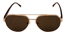 Load image into Gallery viewer, Guess Sunglass Mens Light Gold Metal Aviator, Green Lens Lens GO00011. 32N