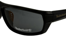 Load image into Gallery viewer, Timberland Mens Rectangle Shiny Black Plastic Sunglass, Smoke Lens TB7221 1A
