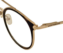 Load image into Gallery viewer, Lucky Brand Mens Ophthalmic Eyeglass Round Tortoise Gold Metal D117. 51mm