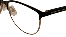 Load image into Gallery viewer, Lucky Mens Ophthalmic Soft Square Black Gold Metal Frame D111. 53mm