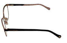 Load image into Gallery viewer, Lucky Mens Ophthalmic Soft Square Black Gold Metal Frame D111. 53mm