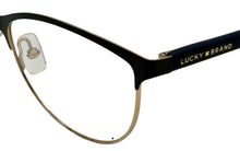 Load image into Gallery viewer, Lucky Mens Ophthalmic Square Navy Gold Stainless Steel Metal Frame D111 53mm