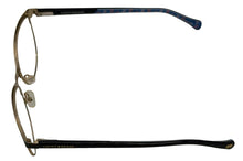 Load image into Gallery viewer, Lucky Mens Ophthalmic Square Navy Gold Stainless Steel Metal Frame D111 53mm