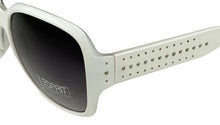Load image into Gallery viewer, Esprit Sunglass White Square Fashion Plastic, Smoke Gradient Lens 19333 536