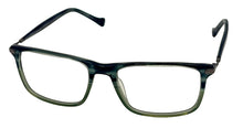 Load image into Gallery viewer, Lucky Brand Mens Ophthalmic Eyeglass Rectangle Green Horn Plastic D412. 55mm