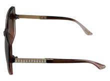 Load image into Gallery viewer, Guess Sunglass Womens Light Brown Oversized Square Plastic, GF0406. 27F