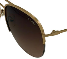 Load image into Gallery viewer, GUESS Aviator Sunglasses Gold/Gradient Brown One Size. GF0224 32F
