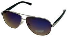 Load image into Gallery viewer, Guess Sunglass Mens Shiny Dark Nickeltin Metal Aviator Gradient Lens, GF0247. 6W