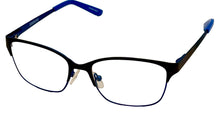 Load image into Gallery viewer, Cosmopolitan Unisex Brown Blue Square Metal Eyewear Frame C911. 52mm