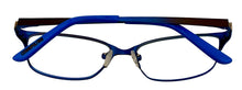 Load image into Gallery viewer, Cosmopolitan Unisex Brown Blue Square Metal Eyewear Frame C911. 52mm